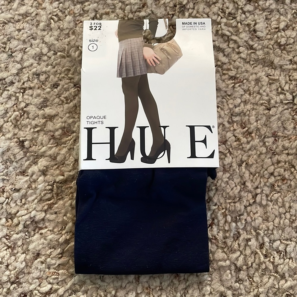 Navy Hue Opaque Tights